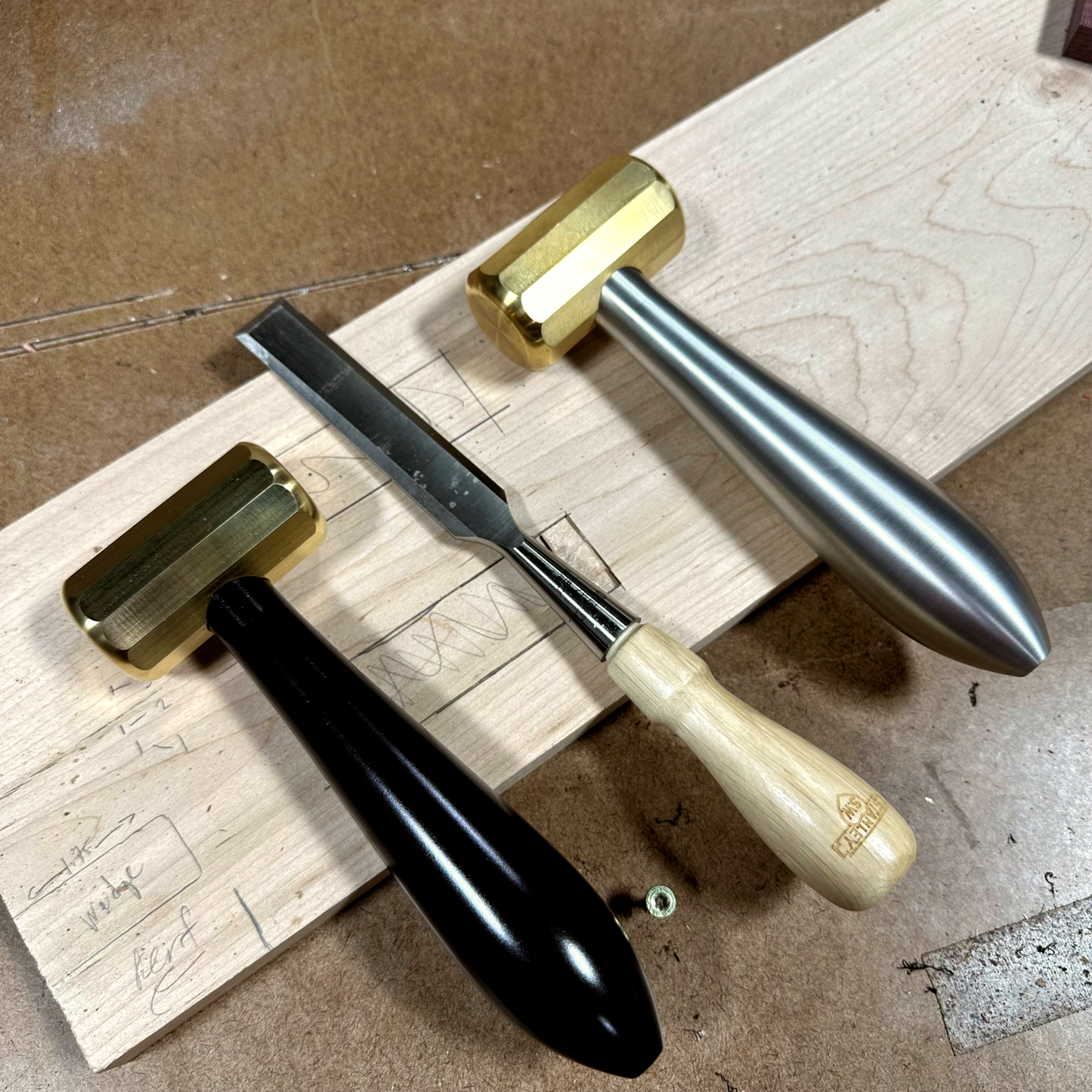 12 Sided Brass Chisel Hammers