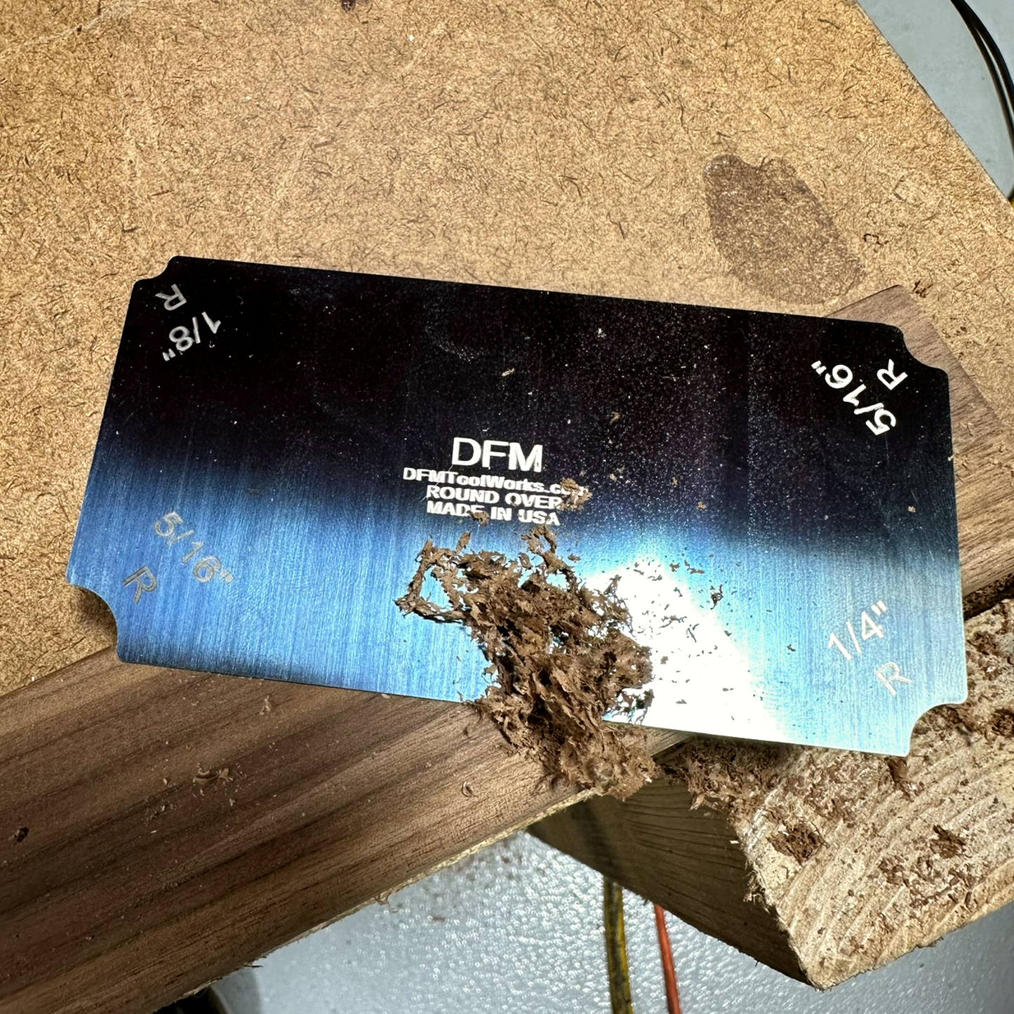 Round Over 32mil Blue Cabinet Scraper SMALL