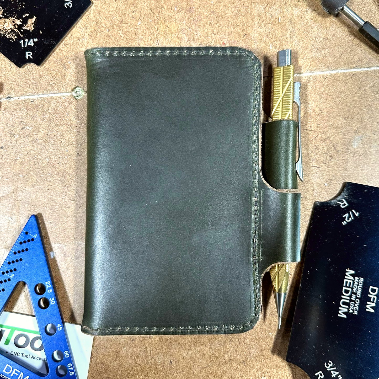 Leather Notebook Cover 3.5in x 5.5in Compatible with Field Notes