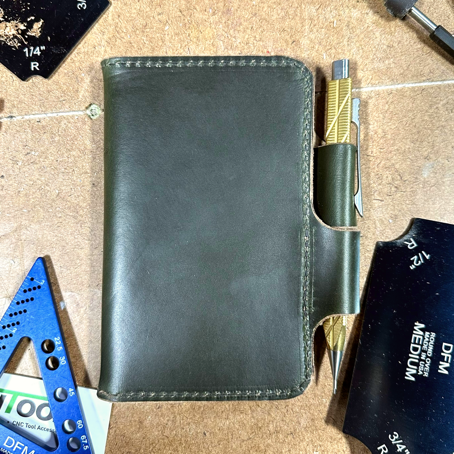 Leather Notebook Cover 3.5in x 5in Compatible with Field Notes and A6 Size SHIPS END OF MAY