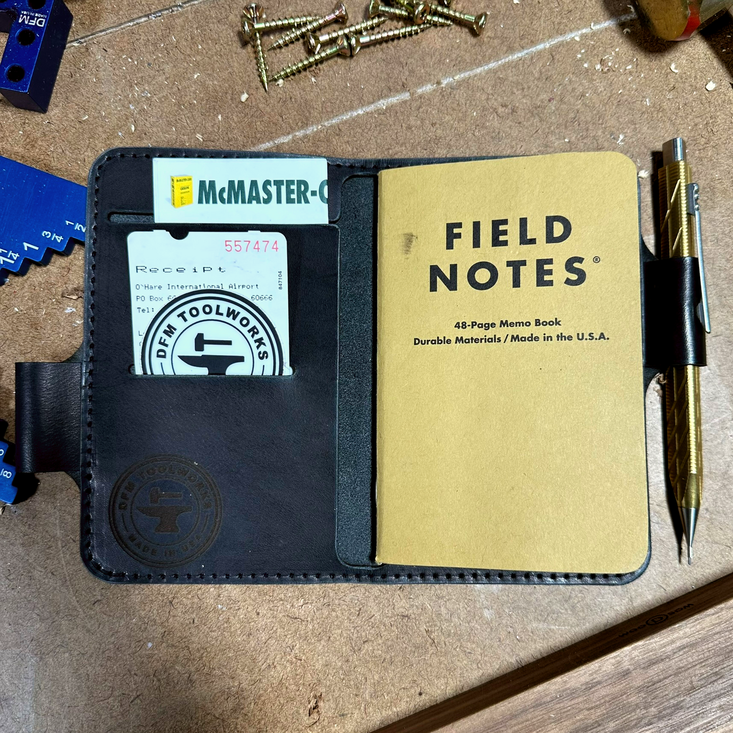 Leather Notebook Cover 3.5in x 5.5in Compatible with Field Notes