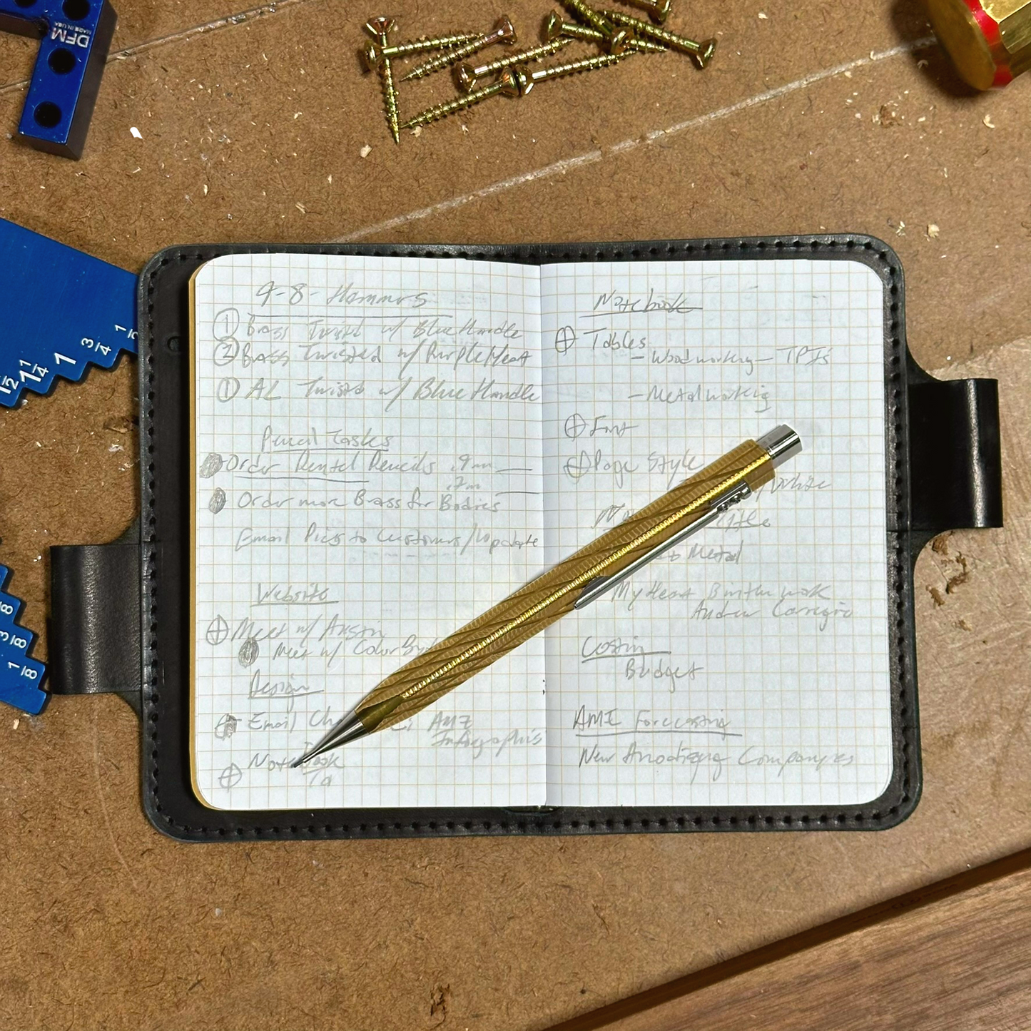 Leather Notebook Cover 3.5in x 5.5in Compatible with Field Notes