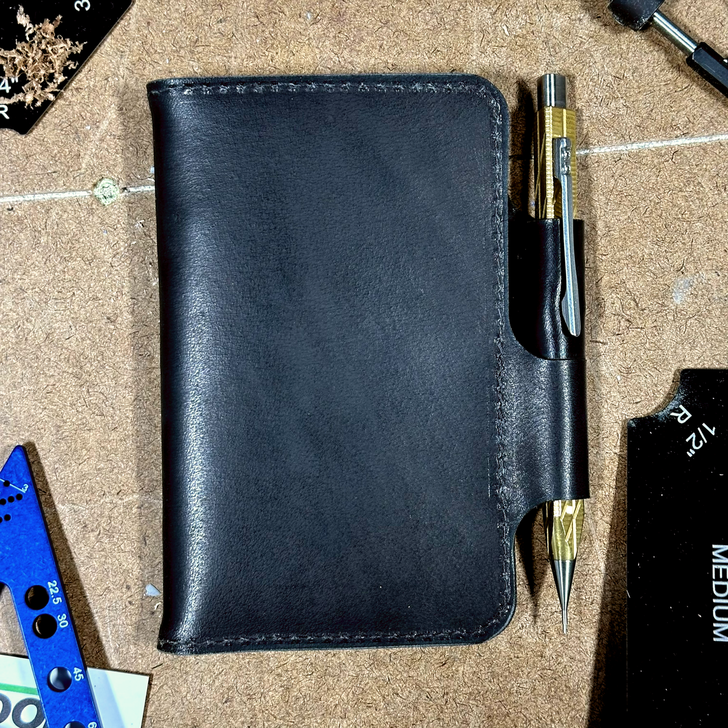 Leather Notebook Cover 3.5in x 5in Compatible with Field Notes and A6 Size SHIPS END OF MAY