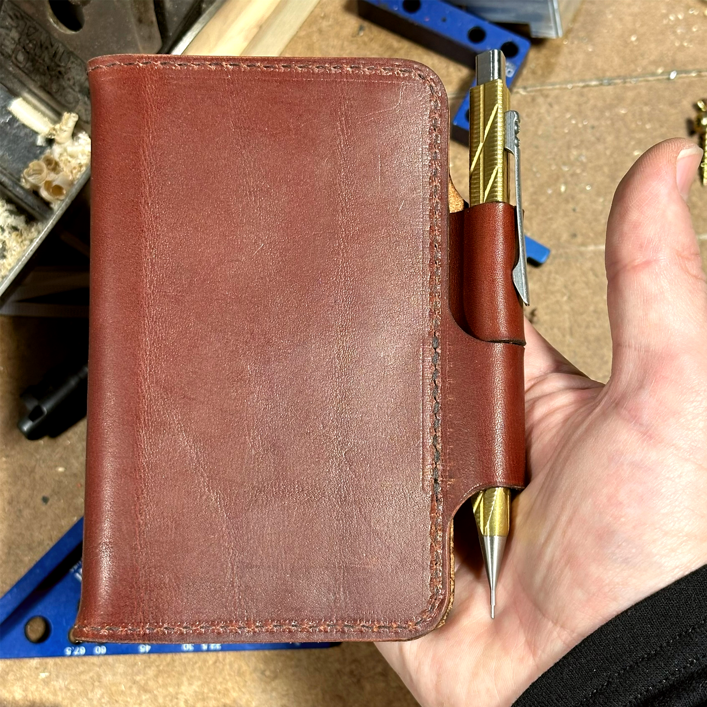 Leather Notebook Cover 3.5in x 5.5in Compatible with Field Notes