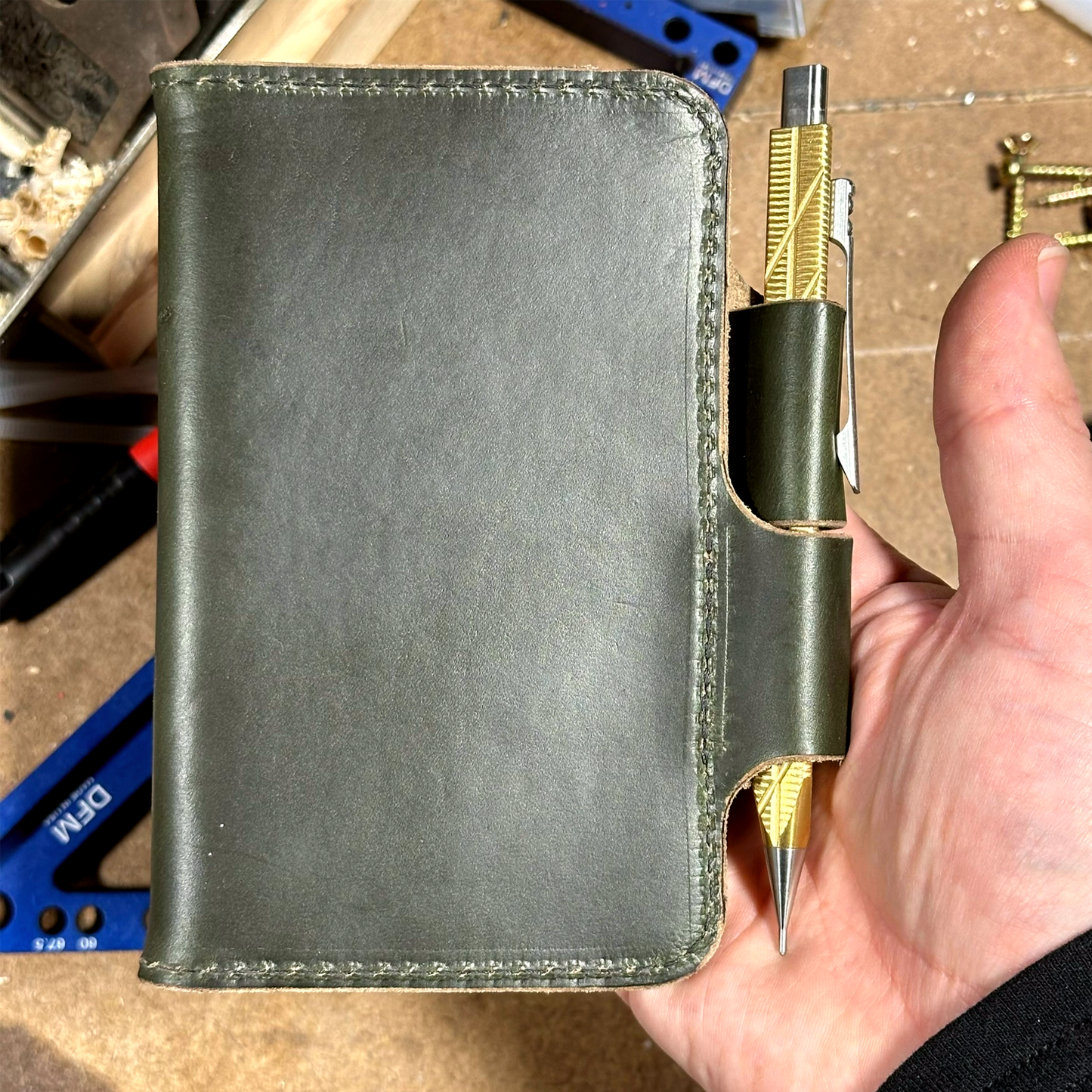 Leather Notebook Cover 3.5in x 5.5in Compatible with Field Notes