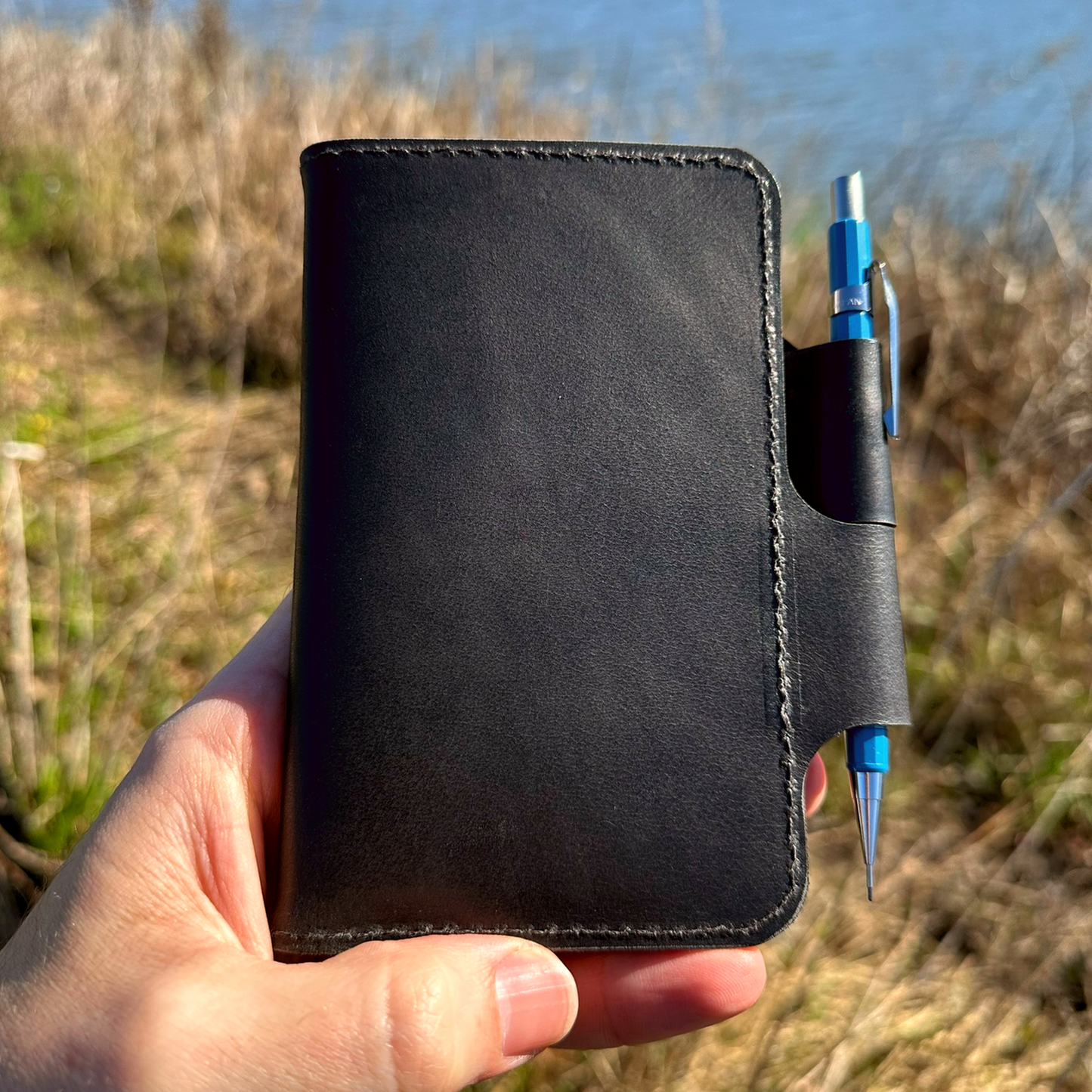 Leather Notebook Cover 3.5in x 5.5in Compatible with Field Notes SHIPS END OF MAY