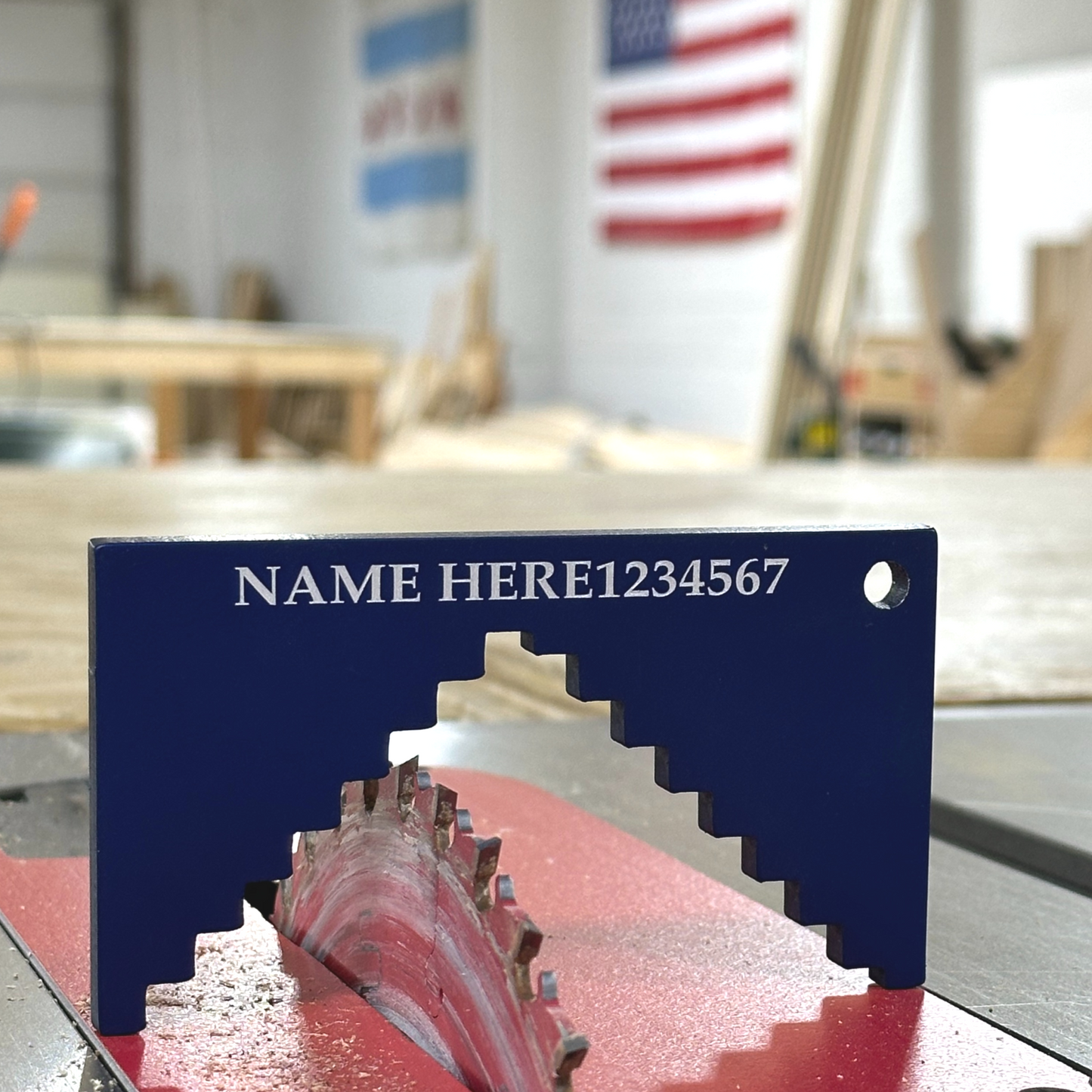 Saw Height Gauge with Custom Text Option