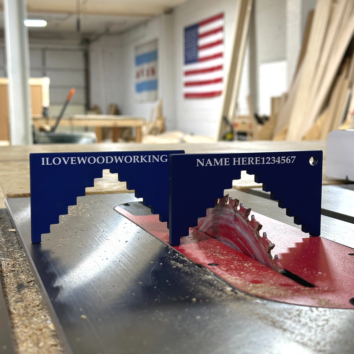 Saw Height Gauge with Custom Text Option