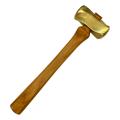 16oz Twisted Pentagon Brass Chisel Hammers with Hickory Handles