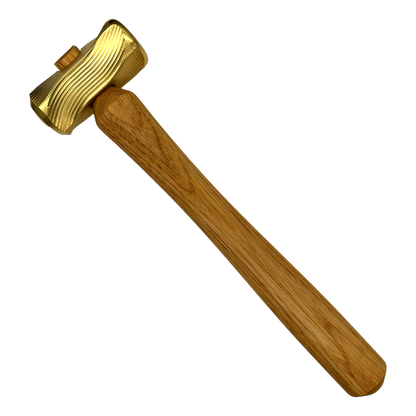 16oz Twisted Pentagon Brass Chisel Hammers with Hickory Handles