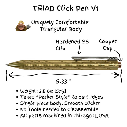 Triad Click Pen V1 - Delivers by Christmas