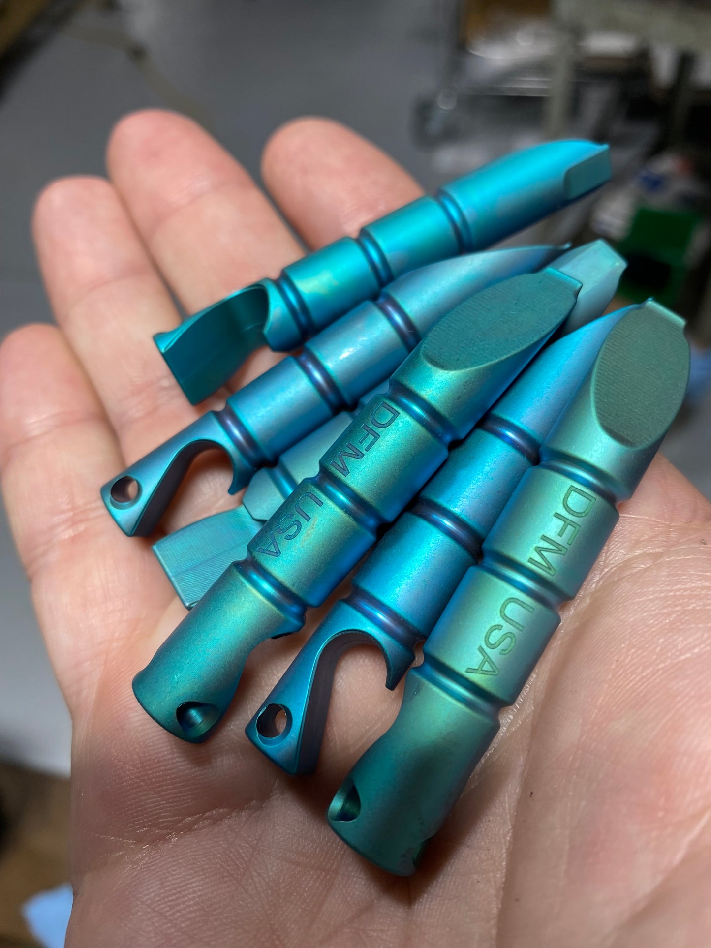Titanium Prybar Keychains with Bottle Opener V1