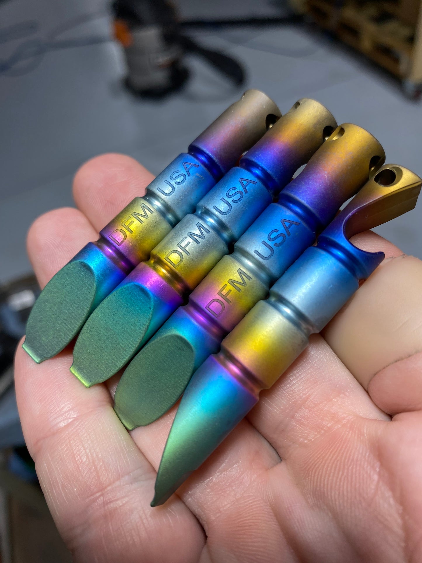 Titanium Prybar Keychains with Bottle Opener V1